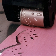 LaceMaster closeup pink fabric